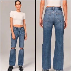 Abercrombie and Fitch The 90s Baggy Low Rise Jeans